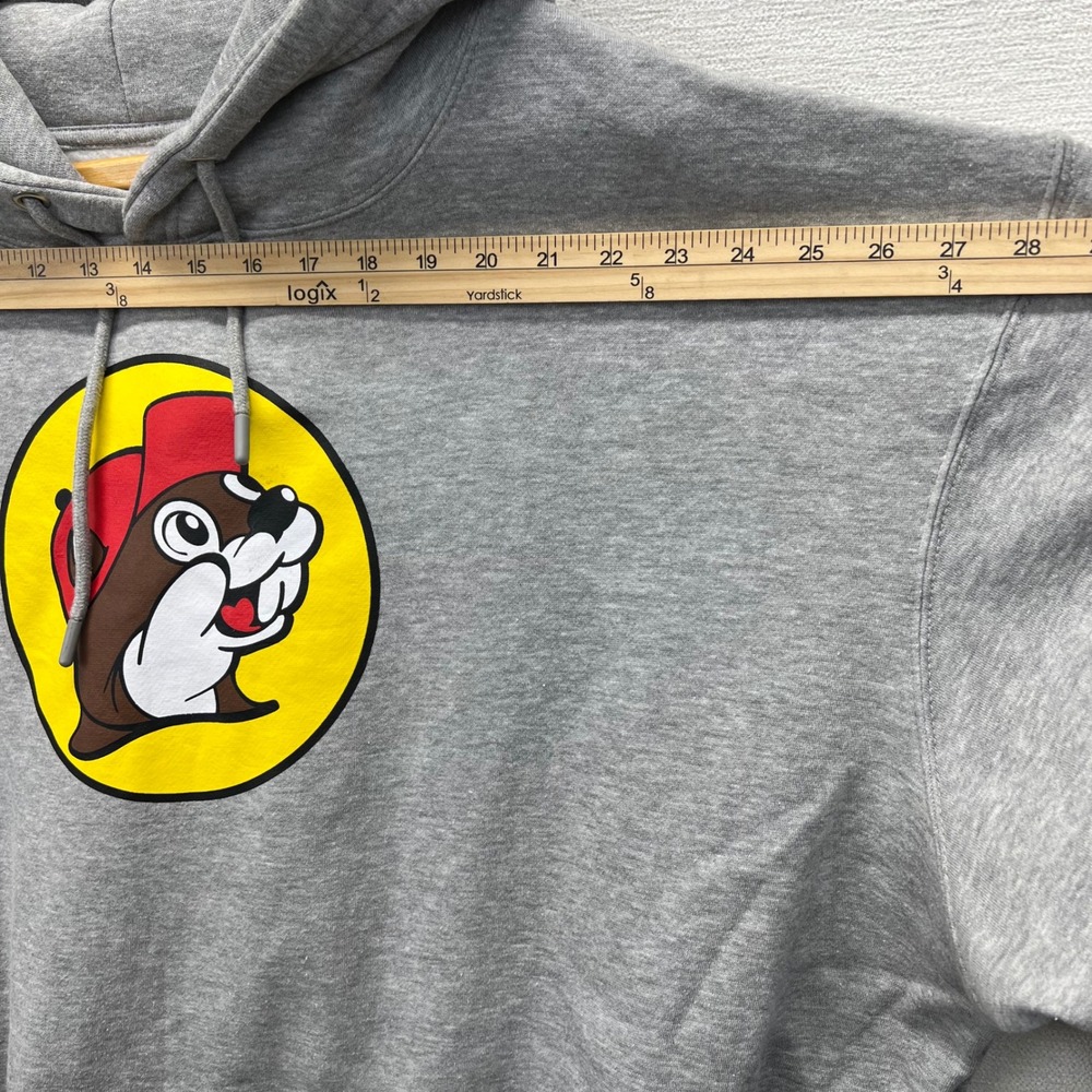 Buc-ee's‎ Hoodie Unisex 3XL Gray Beaver Logo Graphic Pullover Sweatshirt Hoodie - Picture 3 of 6